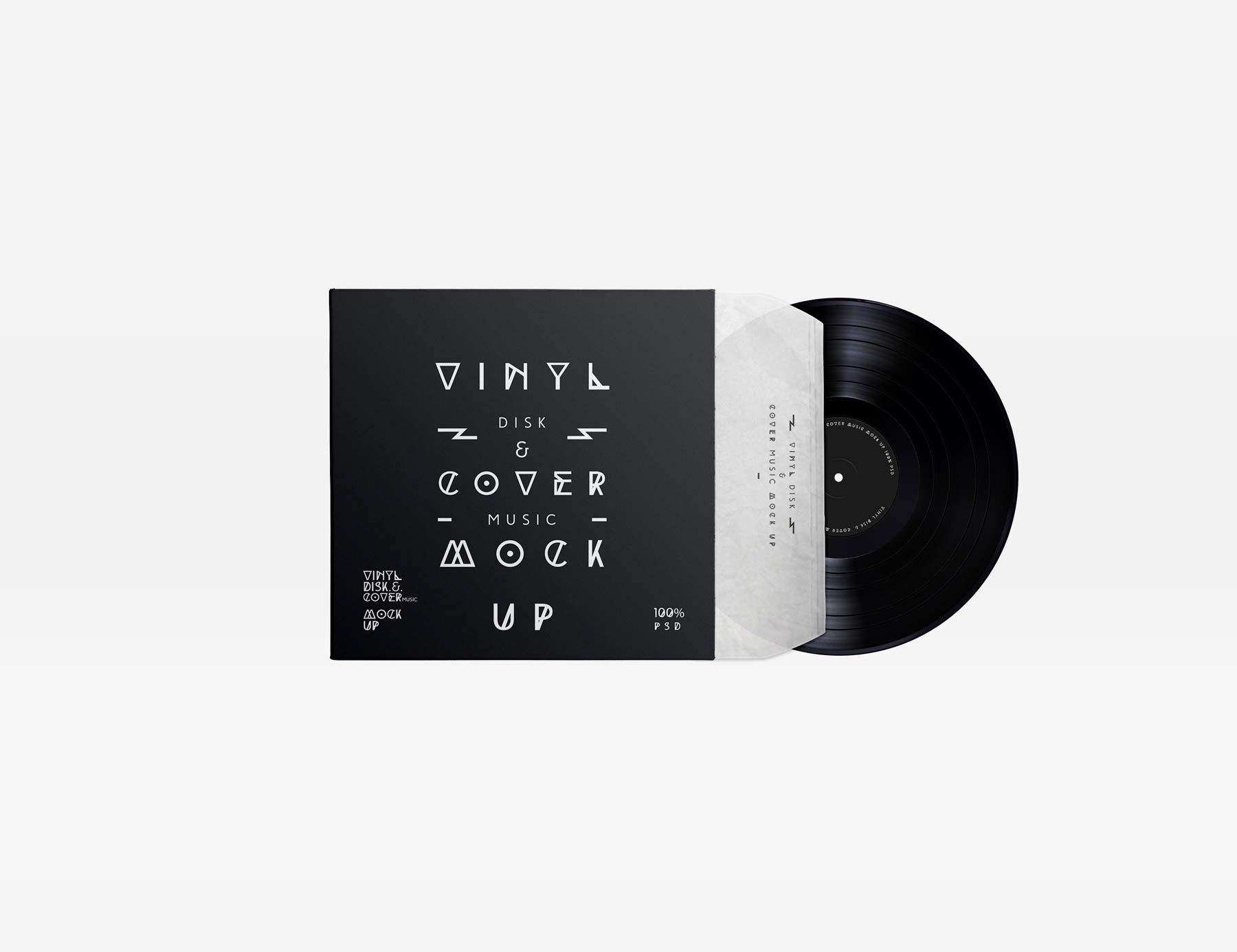 Vinyl Record And Cover Presentation Mock Up